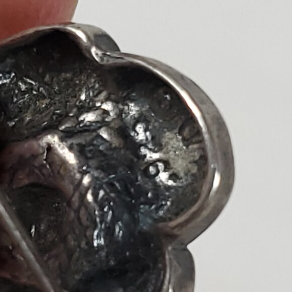 Beautiful Vintage Silver 925 Floral Flower Earrings Hook Clasp Backs - Picture 6 of 8